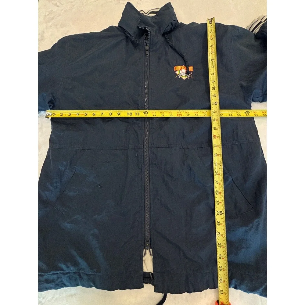 Champion Cooperstown Dreams Park Mens Small Navy Blue Full Zip Windbreaker